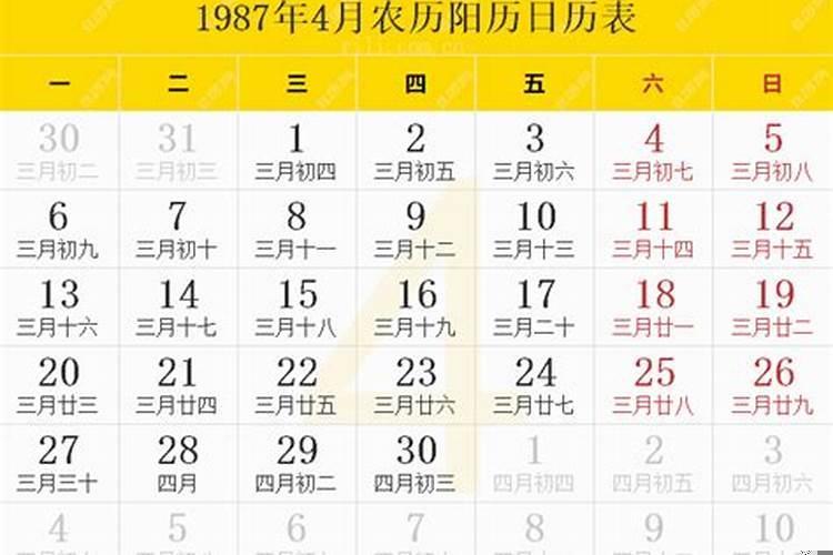 1987年农历4月20日是什么星座