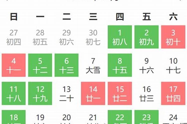 2022年农历腊月黄道吉日查询