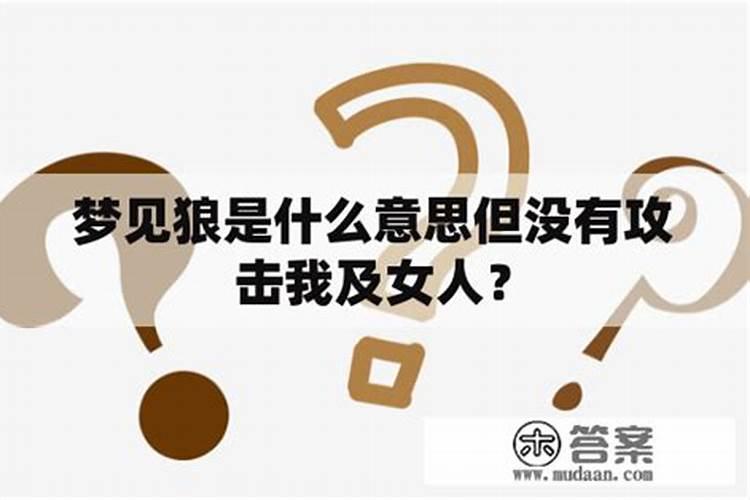 梦见狼是什么意思但没有攻击我