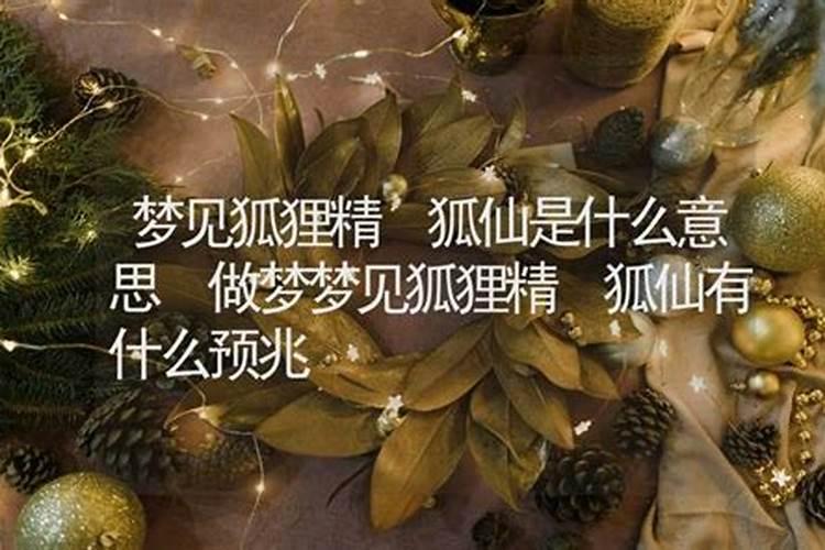 做梦梦见狐仙是什么意思