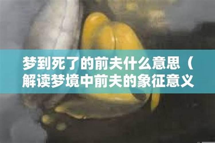 做梦梦见前夫死了什么意思啊