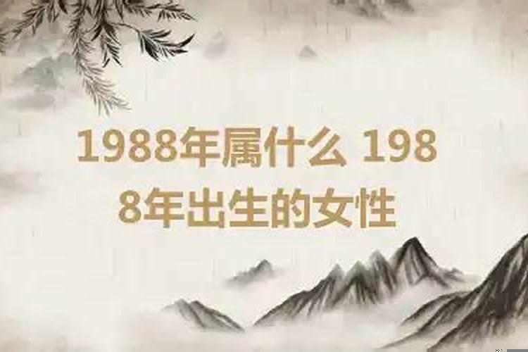 1988年是哪个属相