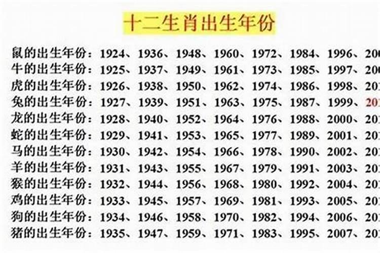 1999年属什么生肖年