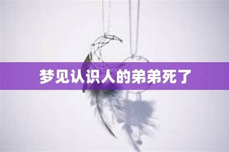 梦见弟弟死了什么原因