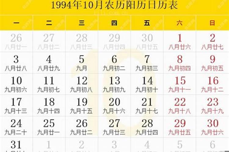 1994年10月18日农历是什么星座