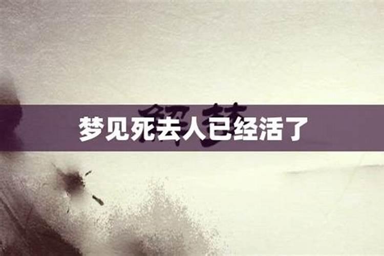 梦见死去的人还是活着的样子什么意思