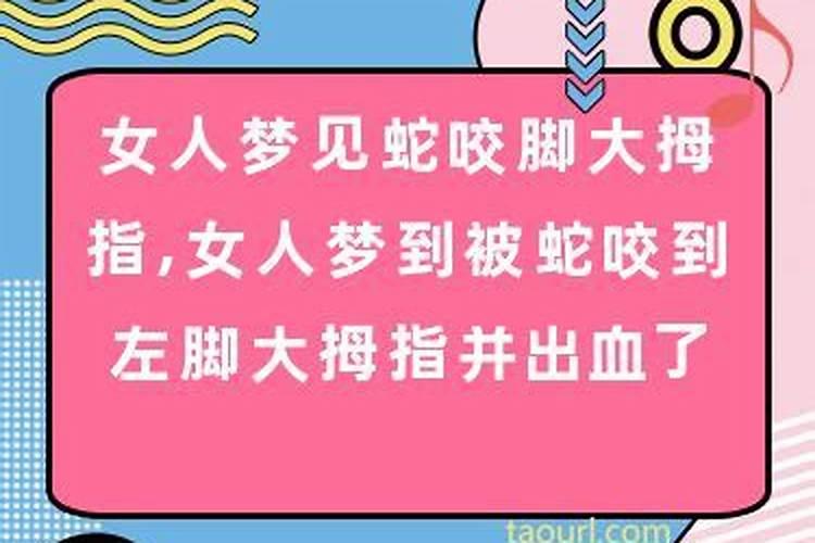 女人自己梦见被蛇咬脚