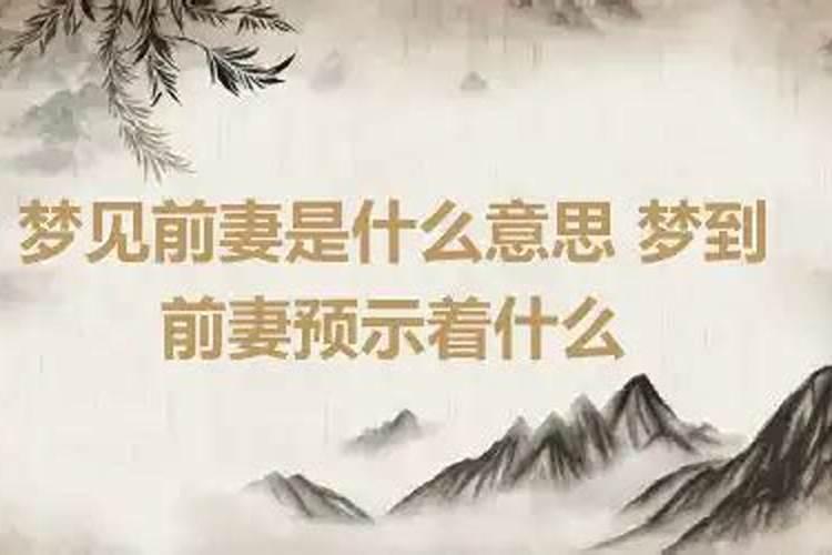 梦见前妻的前夫是什么意思