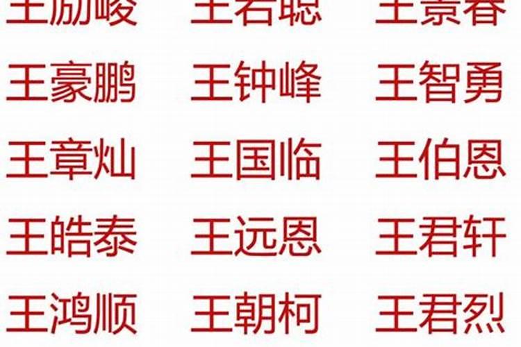 王姓男孩名字2022年属兔起名