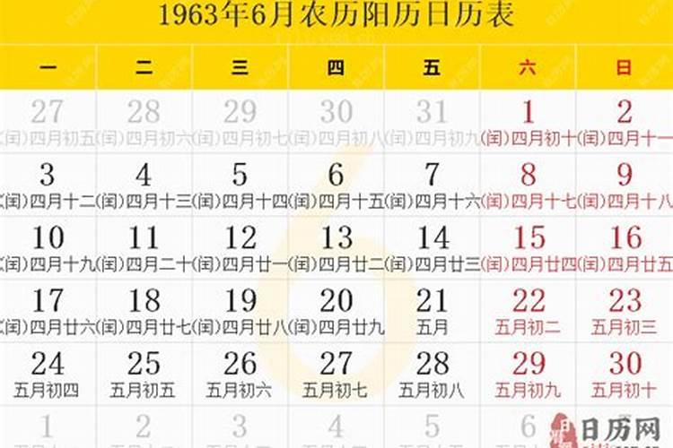 1963年农历6月3日是什么星座