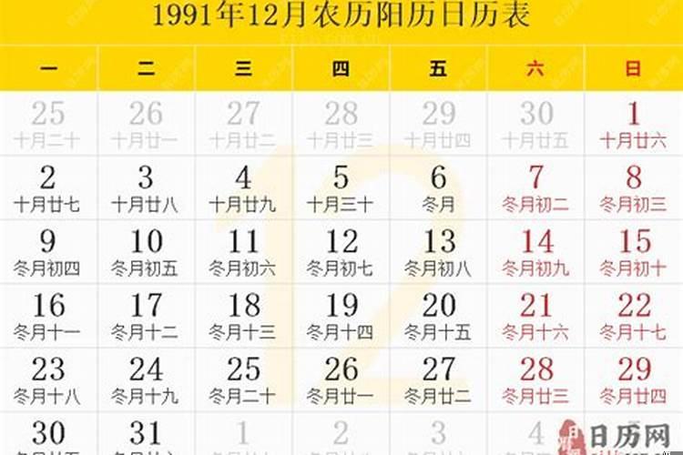 农历1991年12月16日出生女命格