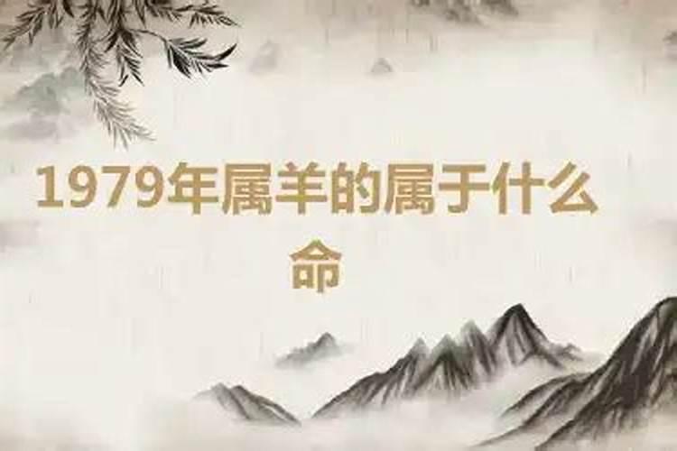 1979年的羊是什么命,五行属性是什么