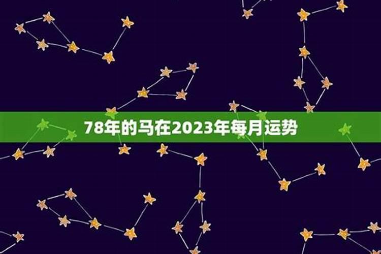 78年的马在2023年的财运怎么样