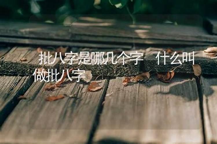 批个八字什么意思