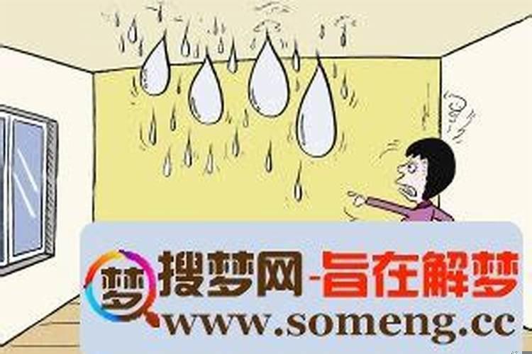 梦见房屋漏雨用盆子接