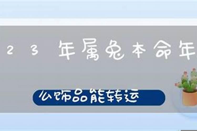 2023年兔本命年戴什么