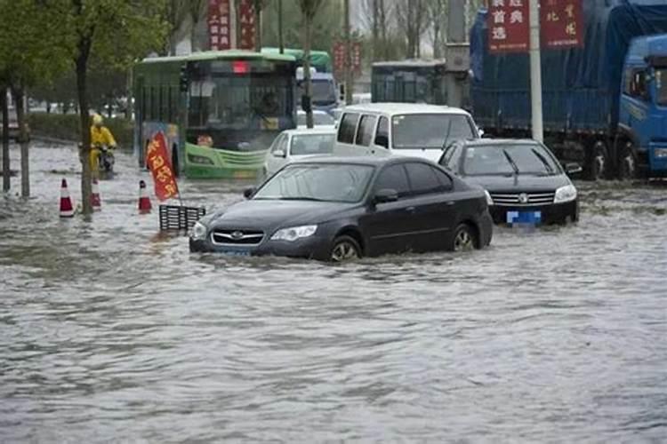 梦见满路都是大水车被淹