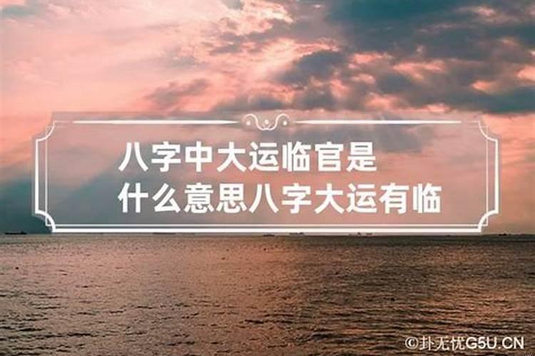 大运走临官运是什么意思