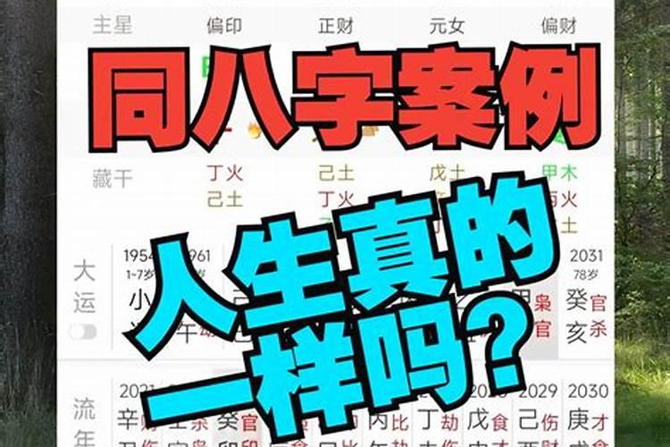 八字算命男女同日有何区别