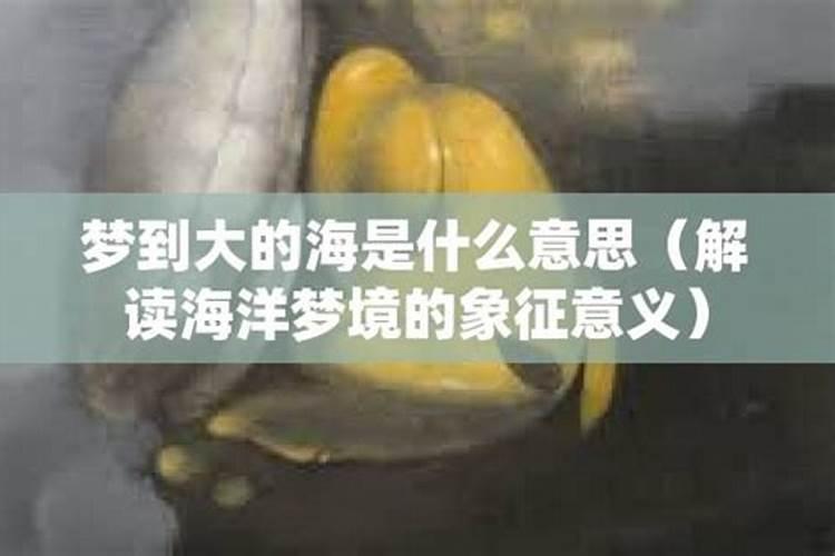 梦到大海是什么意思啊解梦