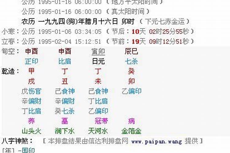 94年农历七月十五出生