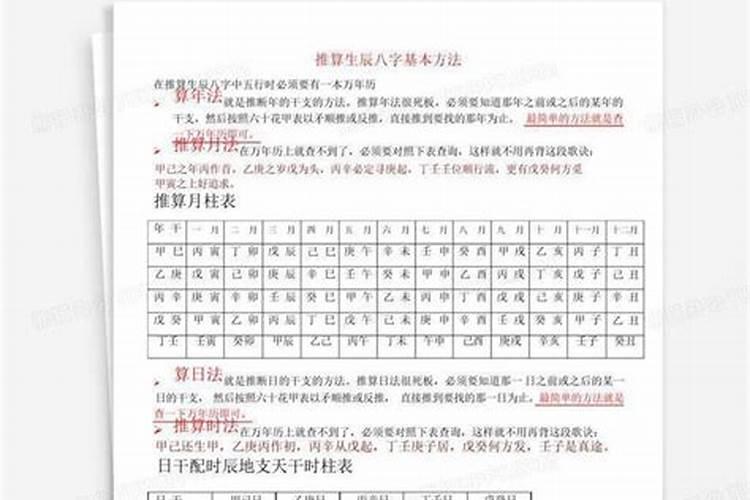 八字怎么推算出来的