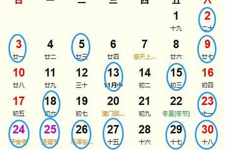 12月冬至祭扫吉日