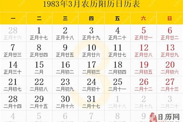 1983年农历三月初七今年运势