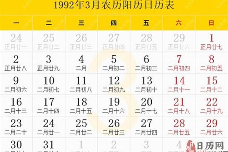 1992年农历3月出生的运势