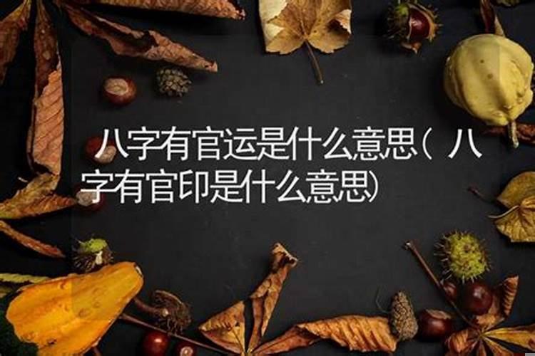 算命八字里有官印是什么意思