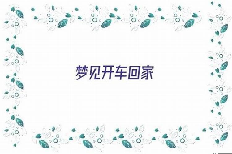 梦到了回家是什么意思周公解梦