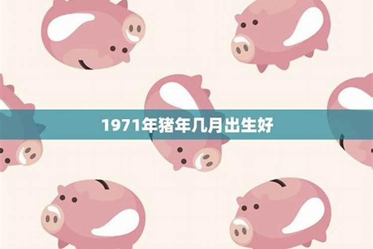 1971年9月生属猪运程如何