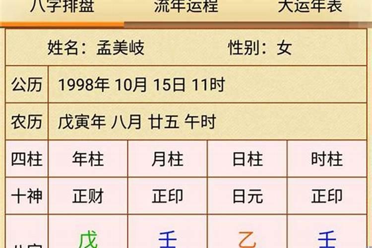 四柱八字命例解析