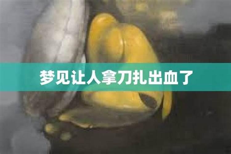 梦见被人拿刀划伤不流血