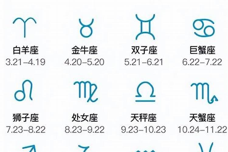 12星座的月份表