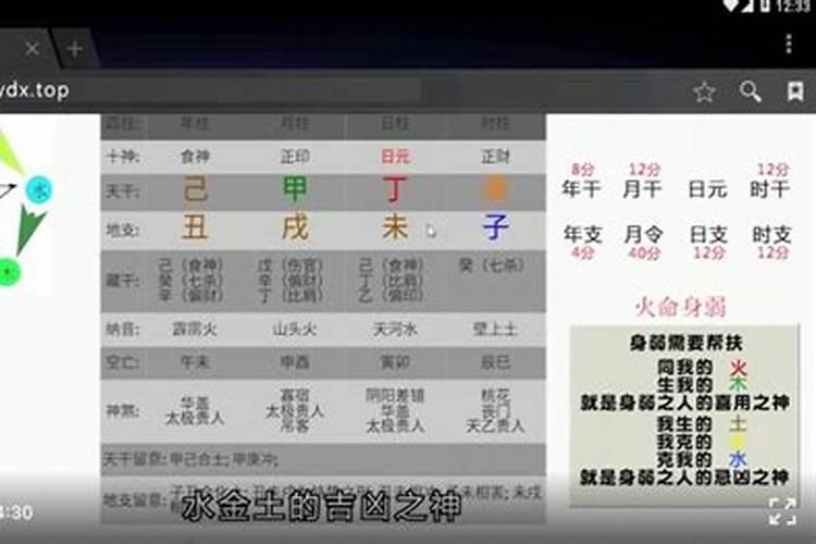 八字排盘解释