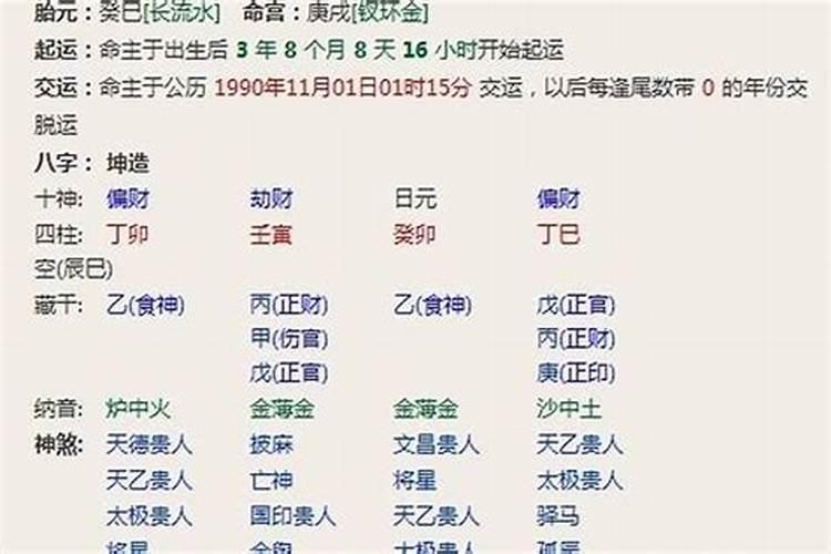 怎么从四柱中看财运实例