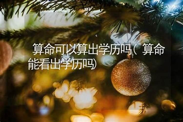 八字可以看出一个人的学历吗