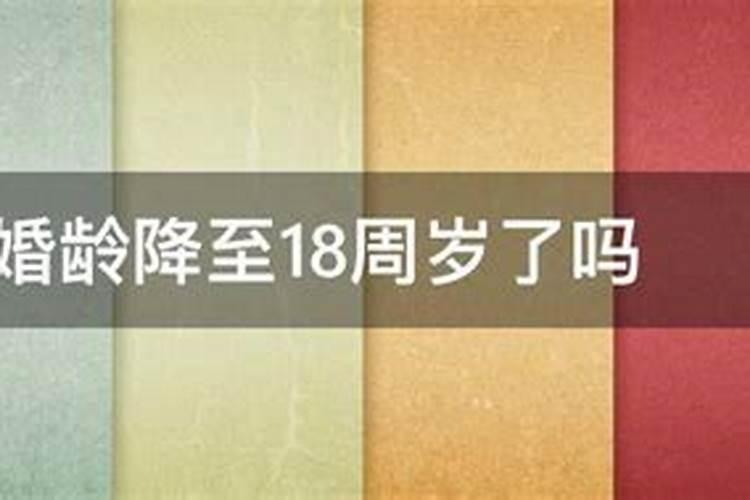 法定婚龄降至18周岁通过了吗