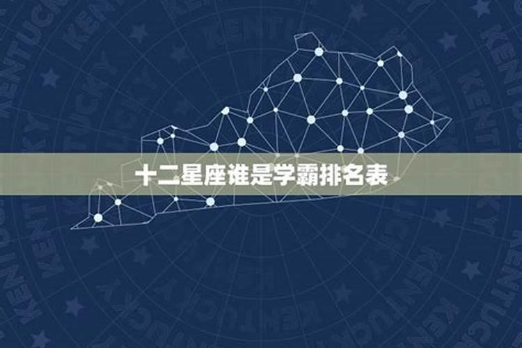 十二星座学霸排名男神