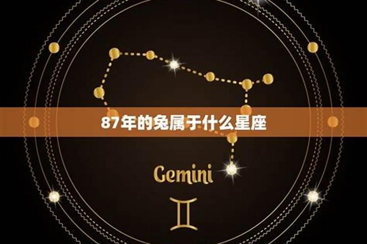 87年农历10.27.属兔是什么星座