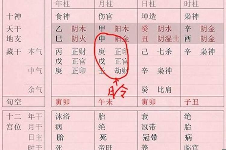 八字月令取格