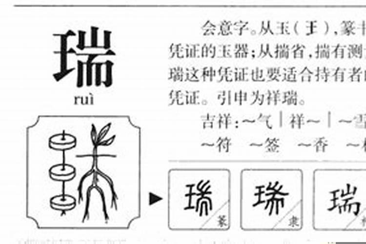 瑞字五行属什么的字