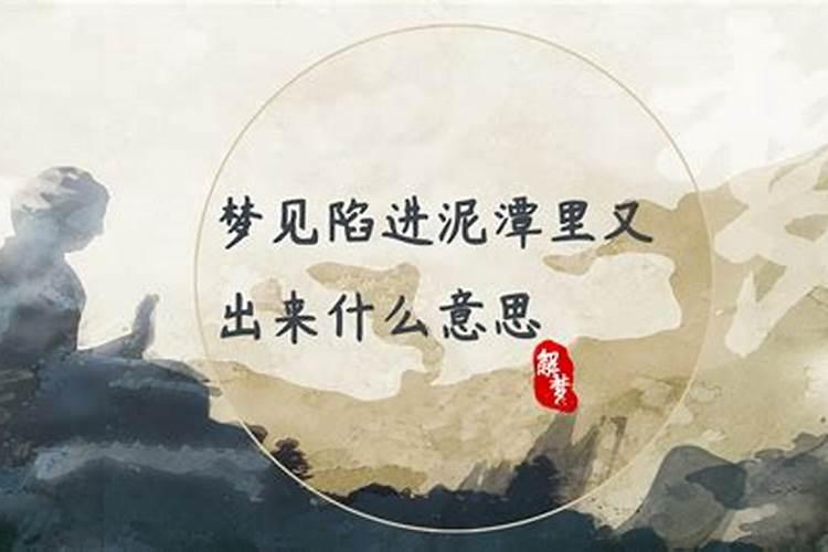 梦见掉泥潭里预示着什么